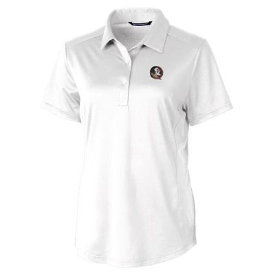 Women's Cutter & Buck White Florida State Seminoles Prospect Polo