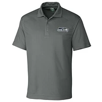 Men's Cutter & Buck Gray Seattle Seahawks Big & Tall DryTec Genre Polo