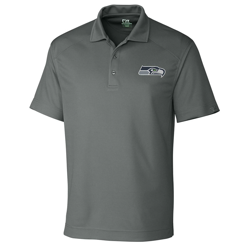 Men's Cutter & Buck Gray Seattle Seahawks Big & Tall DryTec Genre Polo