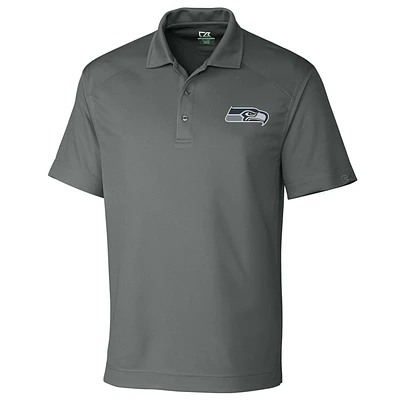Men's Cutter & Buck Gray Seattle Seahawks Big & Tall DryTec Genre Polo