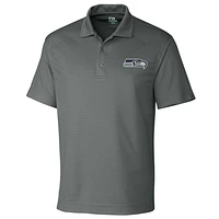 Men's Cutter & Buck Gray Seattle Seahawks Big & Tall DryTec Genre Polo