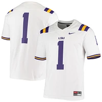 Men's Nike #1 White LSU Tigers Game Jersey