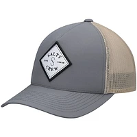 Men's Salty Crew Charcoal/Tan Sealine Retro Trucker Snapback Hat