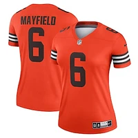 Women's Nike Baker Mayfield Orange Cleveland Browns Inverted Legend Player Performance Top