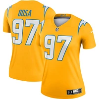 Women's Nike Joey Bosa Gold Los Angeles Chargers Inverted Legend Player Performance Top