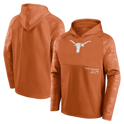 Men's Fanatics Texas Orange Longhorns Defender Raglan Pullover Hoodie