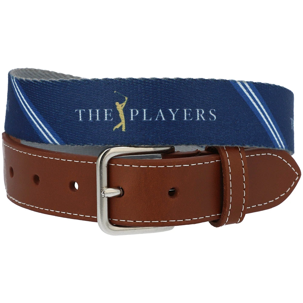 Men's Peter Millar Navy THE PLAYERS Striped Belt