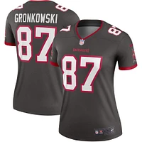 Women's Nike Rob Gronkowski  Pewter Tampa Bay Buccaneers Alternate Legend Player Performance Top