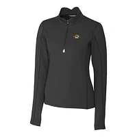 Women's Cutter & Buck Black Missouri Tigers Traverse Half-Zip Pullover Jacket