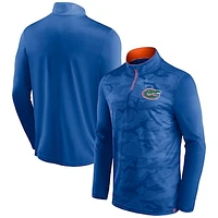 Men's Fanatics Royal Florida Gators Depth Chart Camo Jacquard Quarter-Zip Jacket