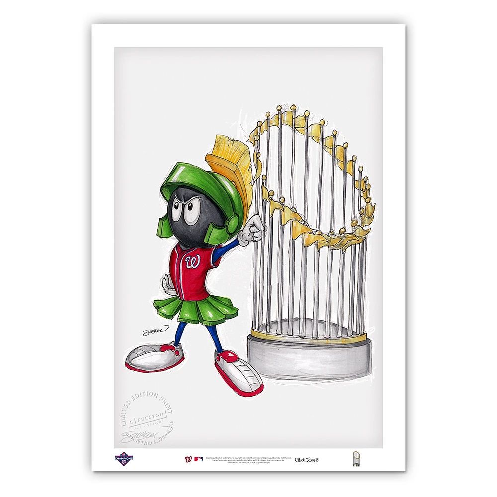 Washington Nationals 2019 World Series Champions 24'' x 36'' Marvin the Martian Limited Edition Fine Art Print