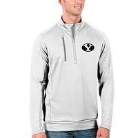 Men's Antigua White/Silver BYU Cougars Generation Half-Zip Pullover Jacket