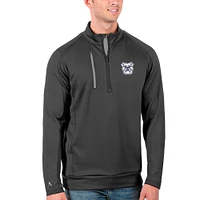 Men's Antigua Charcoal/Silver Butler Bulldogs Generation Half-Zip Pullover Jacket