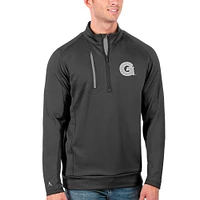 Men's Antigua Charcoal/Silver Georgetown Hoyas Generation Half-Zip Pullover Jacket