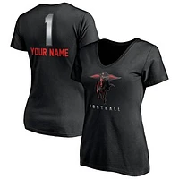 Women's Black Texas Tech Red Raiders Personalized Any Name Midnight Mascot V-Neck T-Shirt