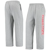 Men's Champion Heathered Gray Ohio State Buckeyes Powerblend Pants