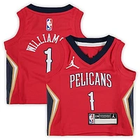 Infant Jordan Brand Zion Williamson Red New Orleans Pelicans 2020/21 Jersey - Statement Edition