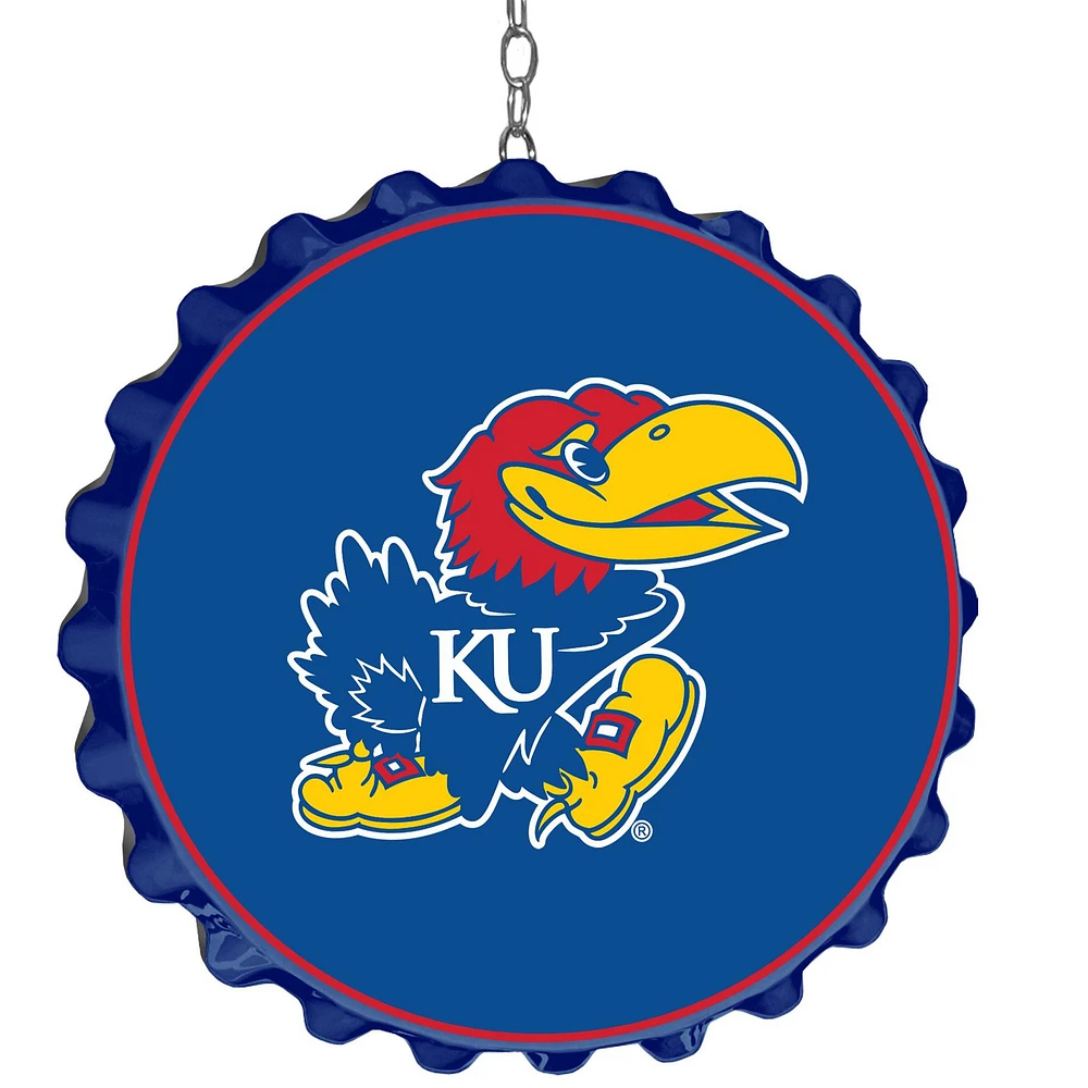 Kansas Jayhawks 19" Bottle Cap Wall Art Dangler