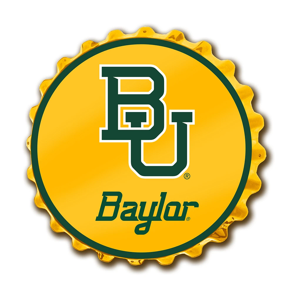 Baylor Bears 19'' x 19'' Wordmark Bottle Cap Wall Sign