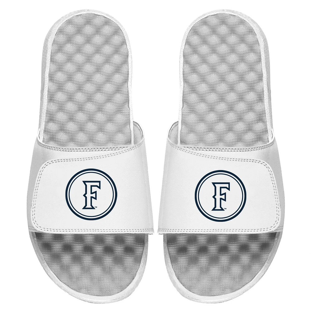 Men's ISlide White Cal State Fullerton Titans Circle Logo Slide Sandals