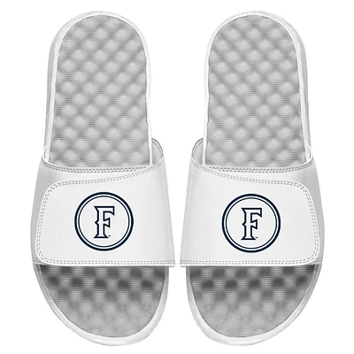 Men's ISlide White Cal State Fullerton Titans Circle Logo Slide Sandals