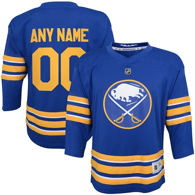 Toddler Blue Buffalo Sabres 2020/21 Home Replica Custom Jersey