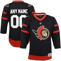 Youth Black Ottawa Senators Home Replica Custom Jersey