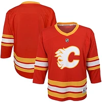 Youth Red Calgary Flames Home Replica Blank Jersey