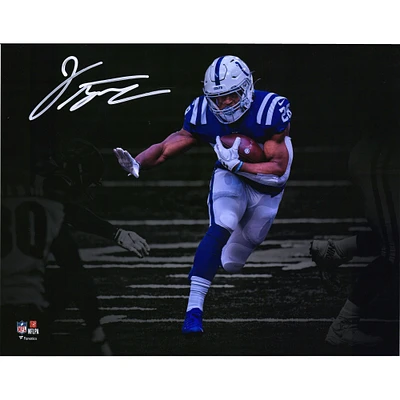 Jonathan Taylor Indianapolis Colts Autographed 11" x 14" Stiff Arm Spotlight Photograph