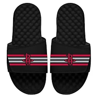 Youth ISlide Black Houston Rockets Stripes Slide Sandals