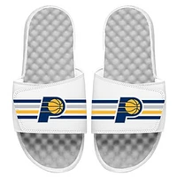 Youth ISlide White Indiana Pacers Stripes Slide Sandals
