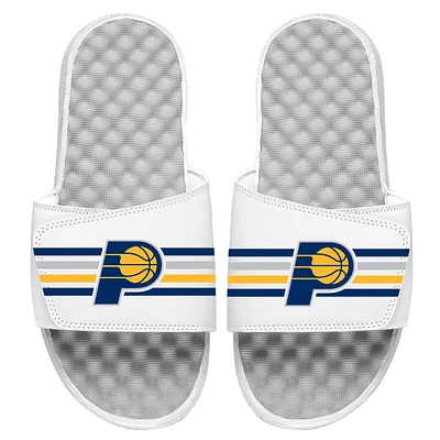 Youth ISlide White Indiana Pacers Stripes Slide Sandals