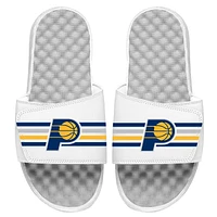 Youth ISlide White Indiana Pacers Stripes Slide Sandals