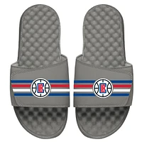 Youth ISlide Gray LA Clippers Stripes Slide Sandals