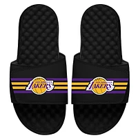 Youth ISlide Black Los Angeles Lakers Stripes Slide Sandals