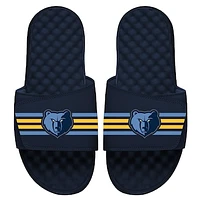 Youth ISlide Navy Memphis Grizzlies Stripes Slide Sandals