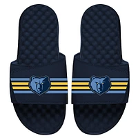 Youth ISlide Navy Memphis Grizzlies Stripes Slide Sandals