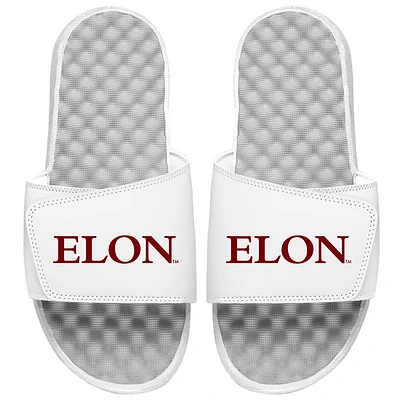 Men's ISlide White Elon Phoenix Wordmark Slide Sandals