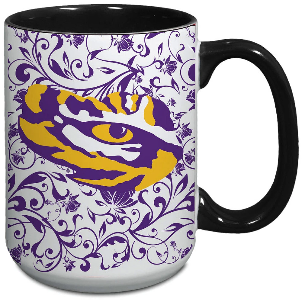 LSU Tigers 15oz. Java Floral Mug