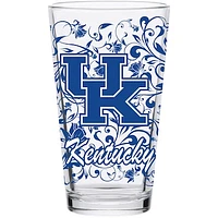Kentucky Wildcats 16oz. Floral Pint Glass