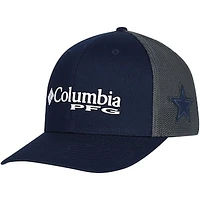 Men's Columbia Navy Dallas Cowboys PFG Mesh Snapback Hat