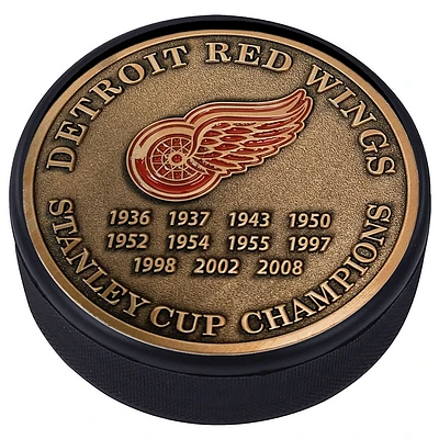 Detroit Red Wings - Champion Years Gold Medallion Hockey Puck