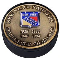 New York Rangers - Champion Years Gold Medallion Hockey Puck