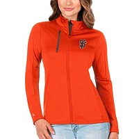 Women's Antigua /Charcoal San Francisco Giants Generation Full-Zip Jacket