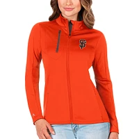 Women's Antigua /Charcoal San Francisco Giants Generation Full-Zip Jacket