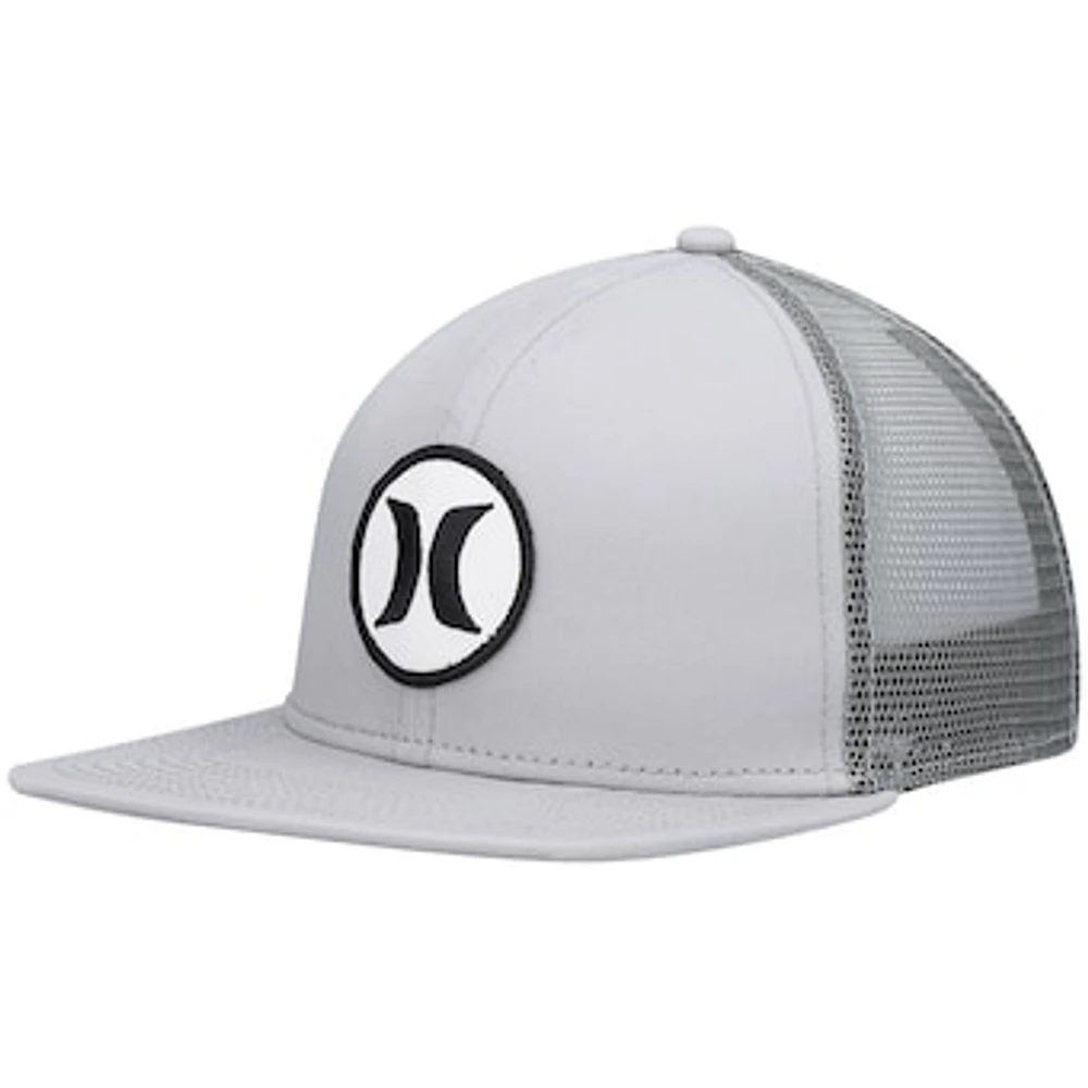 Men's Hurley Gray Circle Trucker - Snapback Hat