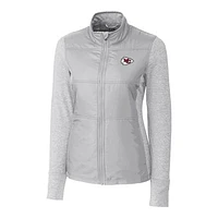 Women's Cutter & Buck Gray Kansas City Chiefs Stealth Full-Zip Jacket