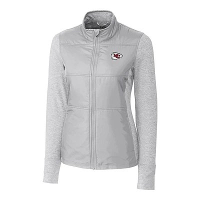 Women's Cutter & Buck Gray Kansas City Chiefs Stealth Full-Zip Jacket