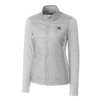 Women's Cutter & Buck Gray Kansas City Chiefs Stealth Full-Zip Jacket