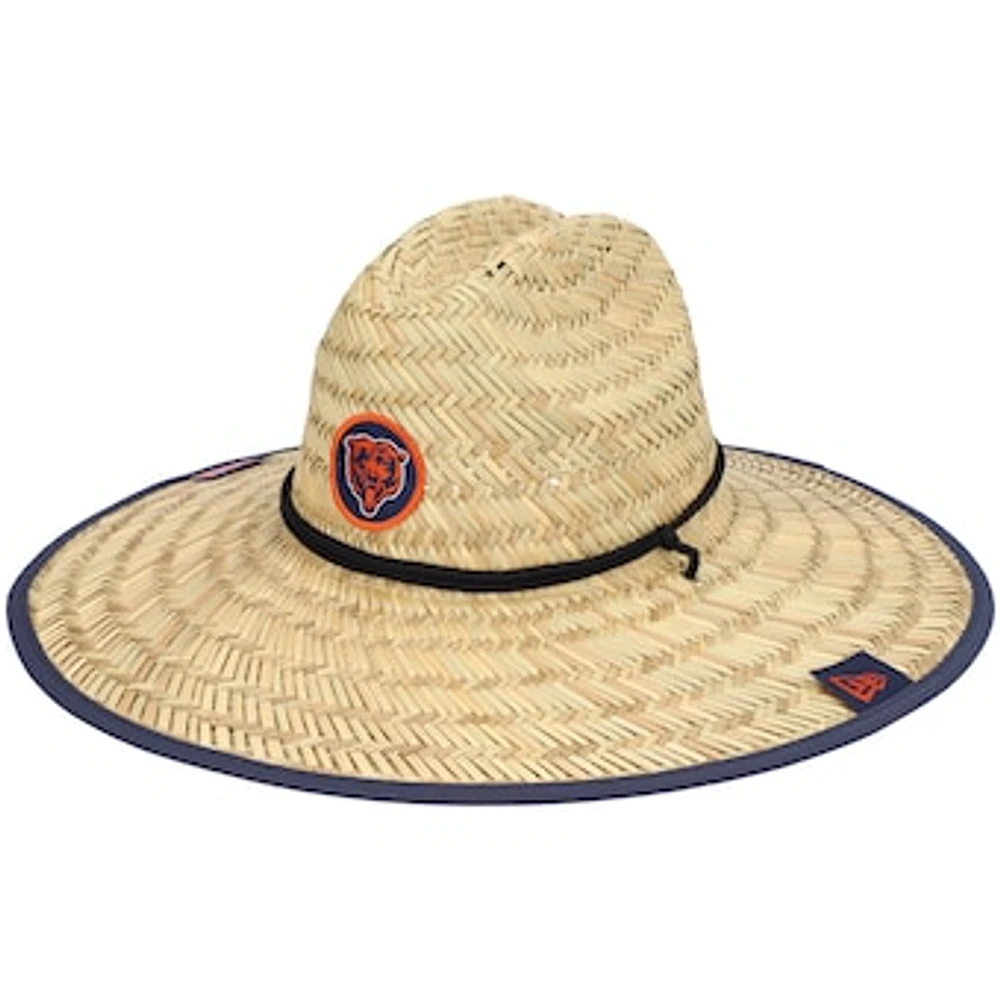 Men's New Era Natural Chicago Bears NFL Training Camp Official Straw Lifeguard Hat